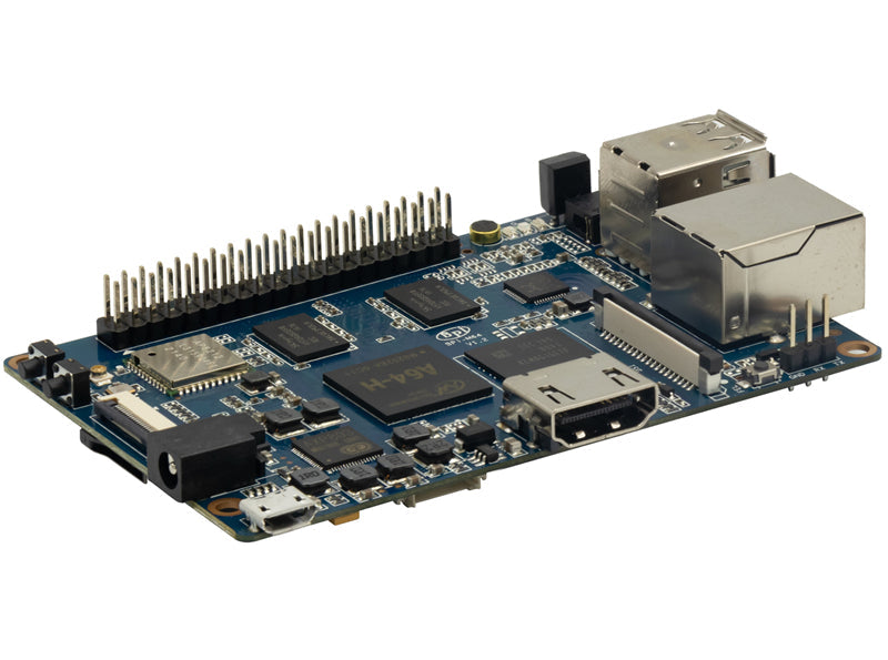 Banana Pi BPI-M64 Tek Kart Bilgisayar (SBC) – 2GB RAM + 8GB eMMC – 1