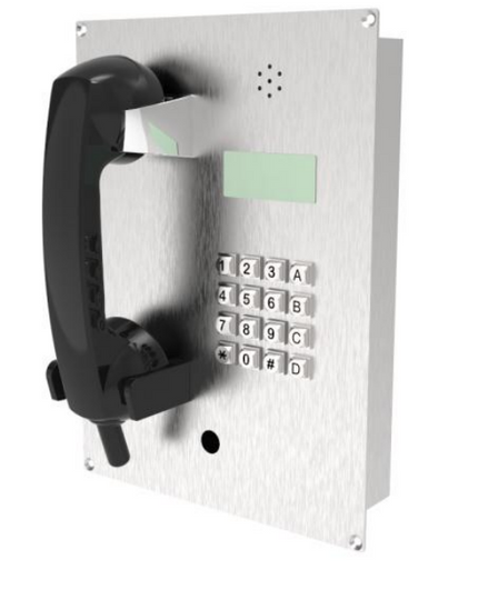 IP65 Vandala Dayanıklı SIP Telefon – Paslanmaz Çelik, LCD, Gömme Montaj