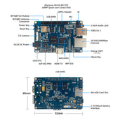 Banana Pi BPI-M64 Tek Kart Bilgisayar (SBC) – 2GB RAM + 8GB eMMC – 2