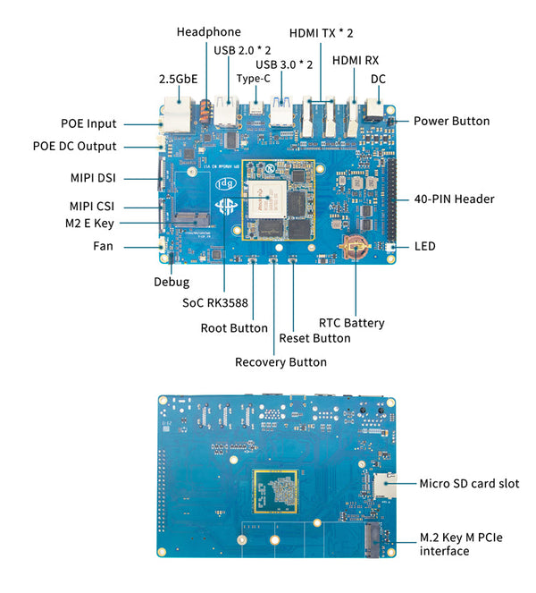 Banana Pi BPI-W3 Tek Kart Bilgisayar (SBC) – 8GB RAM + 32GB eMMC – 2