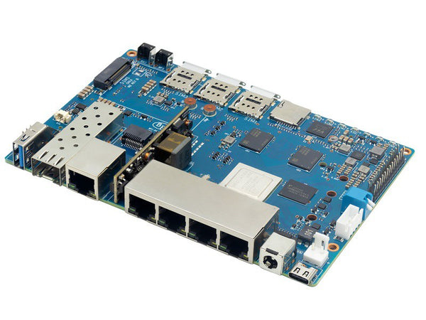 Banana Pi BPI-R4-4P Router Kartı (Kart Üzerinde PoE) – 4GB RAM + 8GB eMMC – 2