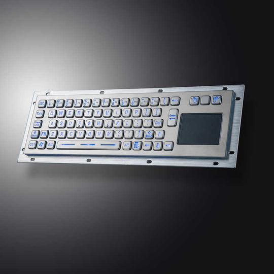 D-8635T Backlight IP65 3 tuşlu aydınlatmalı paslanmaz çelik touchpad'li metal klavye