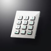 D-8208H IP65 12 tuşlu aydınlatmalı paslanmaz çelik metal nümerik tuş takımı