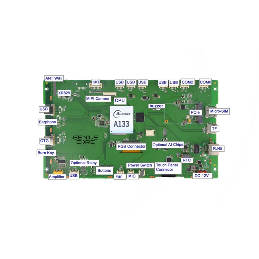 10.1 İnç A133P İşlemcili Open Frame Android Panel PC – Gömülü Endüstriyel Platform