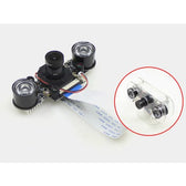Raspberry Pi 2B/3B+/4B 5 MP IR-CUT Gece Görüş Kamera Kiti — LED + Akrilik Kasa