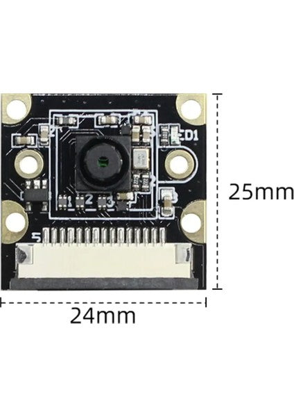 Raspberry Pi 5/4B 8 MP IMX219 CSI Kamera Modülü 77° — Braketli