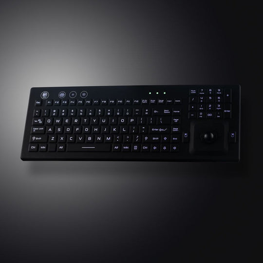 IP67 aydınlatmalı silikon trackball medikal endüstriyel klavye