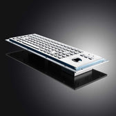 D-8606G IP65 3 tuşlu paslanmaz çelik trackball'lu metal klavye