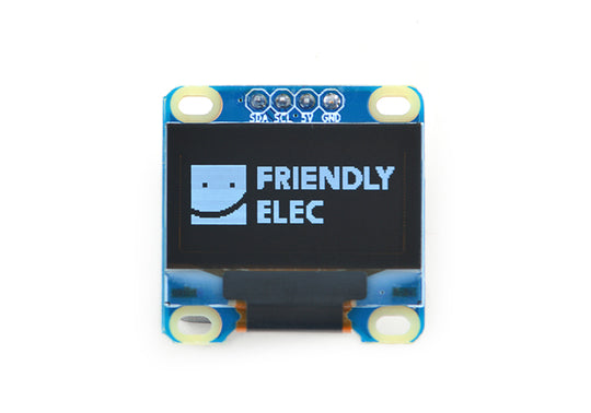 FriendlyElec 0.96 inç I2C 128x64 OLED Beyaz Ekran Modülü