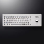 D-8603 IP65 2 tuşlu paslanmaz çelik trackball'lu metal klavye
