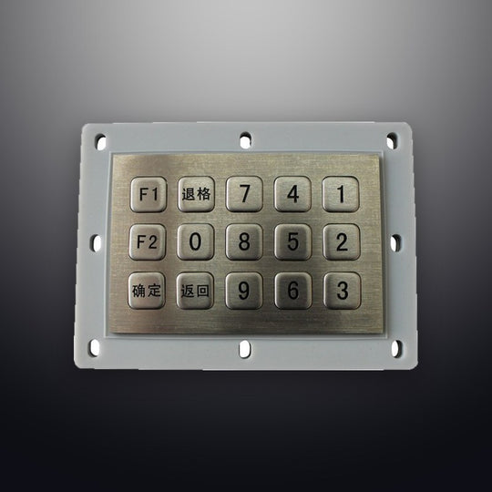 D-8218B IP65 15 tuşlu paslanmaz çelik metal nümerik tuş takımı