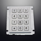 D-8208J-1 IP65 12 tuşlu paslanmaz çelik metal nümerik tuş takımı