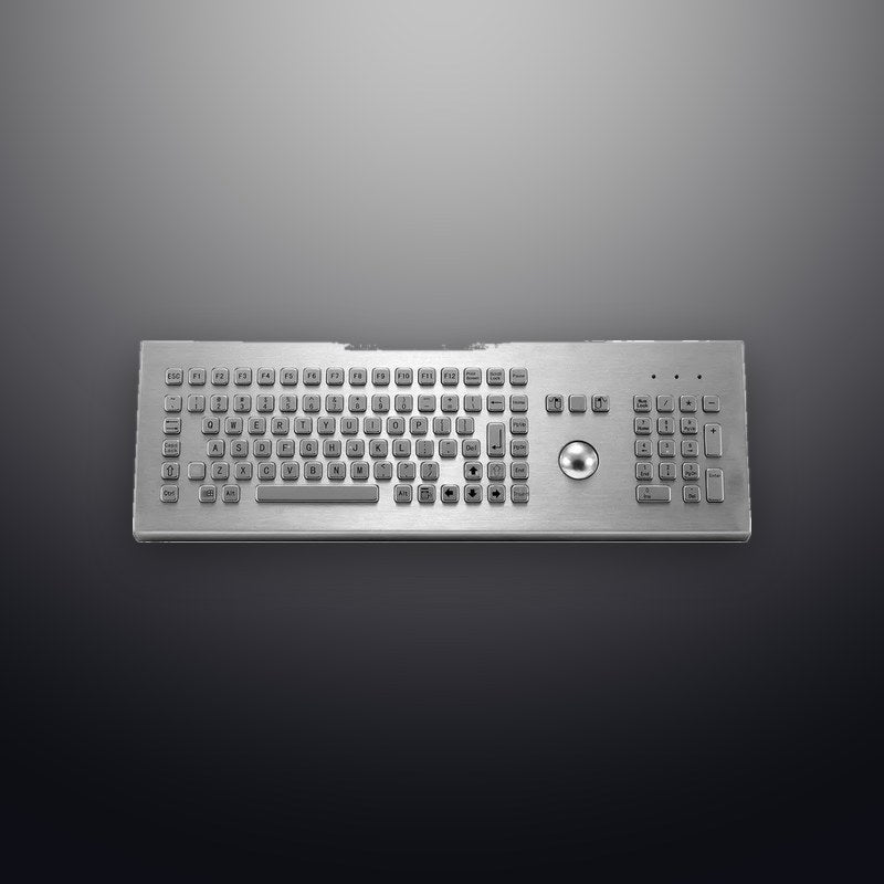 D-8605 DESK IP65 106 tuşlu paslanmaz çelik trackball metal nümerik tuş takımı