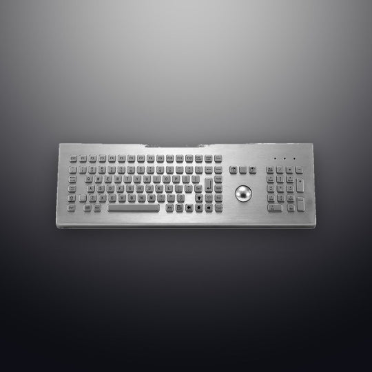 D-8605 DESK IP65 106 tuşlu paslanmaz çelik trackball metal nümerik tuş takımı