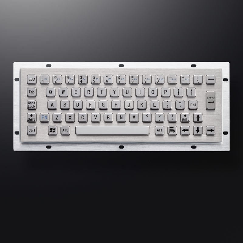 D-8601 IP65 65 tuşlu paslanmaz çelik endüstriyel metal klavye