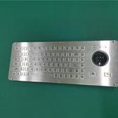 D-8667 IP65 85 tuşlu paslanmaz çelik trackball'lu metal klavye