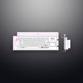 D-8630T IP65 68 tuşlu paslanmaz çelik touchpad'li metal klavye