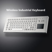 kablosuz paslanmaz çelik touchpad'li metal klavye