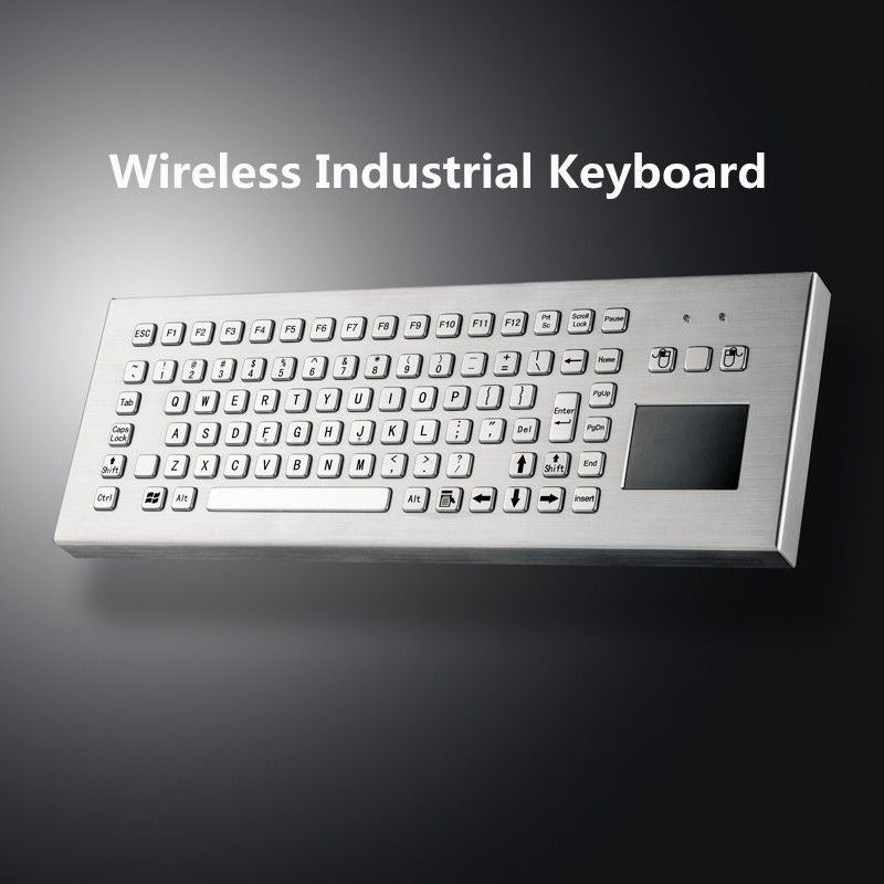 kablosuz paslanmaz çelik touchpad'li metal klavye