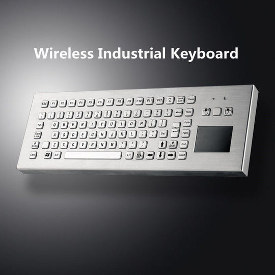 kablosuz paslanmaz çelik touchpad'li metal klavye
