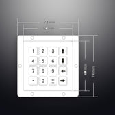 D-87155 IP54 16 tuşlu metal nümerik tuş takımı