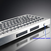 kablosuz paslanmaz çelik touchpad'li metal klavye