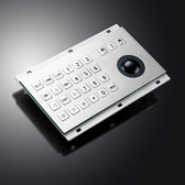 D-8316 IP54 27 tuşlu paslanmaz çelik trackball'lu metal klavye