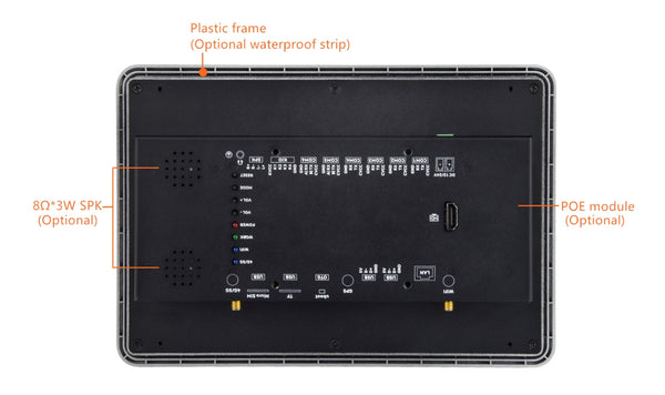 10.1 İnç RK3288 Android Endüstriyel HMI Panel PC– IPS Panel, 2x Dahili Hoparlör, Geniş Çerçeveli ABS Gövde