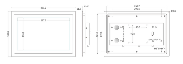 10.1 İnç RK3568 Android Industrial HMI Panel PC– 500 Nits IPS Touch, RS232/RS485 Seri Port, PoE Destekli