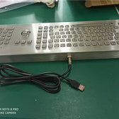 D-8605 DESK IP65 106 tuşlu paslanmaz çelik trackball metal nümerik tuş takımı