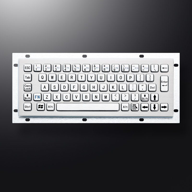 D-8656 IP65 65 tuşlu paslanmaz çelik endüstriyel metal klavye
