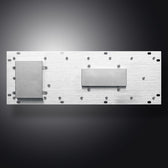 D-8635G-M IP65 68 tuşlu paslanmaz çelik trackball'lu metal klavye