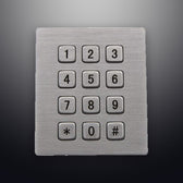 D-8208J IP65 12 tuşlu paslanmaz çelik metal nümerik tuş takımı