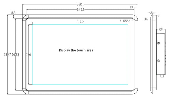 10.1 İnç RK3568 Android Endüstriyel HMI Panel PC– IPS Panel, 2x Dahili Hoparlör, Geniş Çerçeveli ABS Gövde