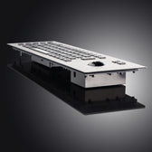D-8615 IP65 2 tuşlu paslanmaz çelik trackball'lu metal klavye
