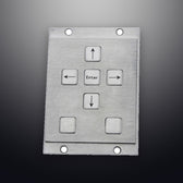 D-8208-7 IP54 7 tuşlu paslanmaz çelik metal nümerik tuş takımı