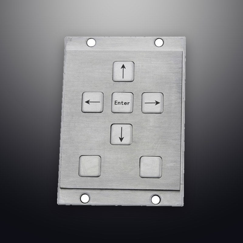 D-8208-7 IP54 7 tuşlu paslanmaz çelik metal nümerik tuş takımı