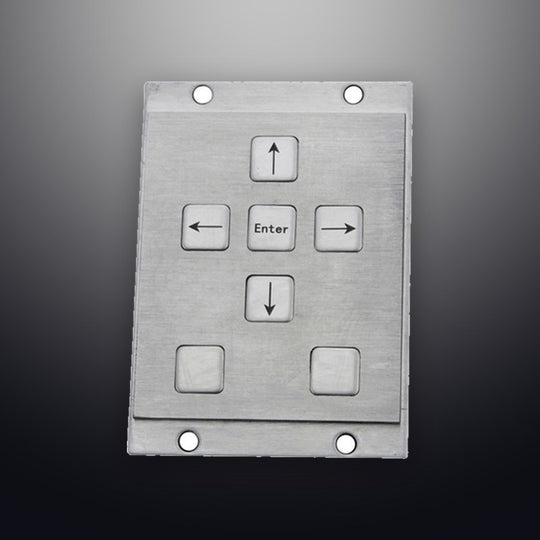D-8208-7 IP54 7 tuşlu paslanmaz çelik metal nümerik tuş takımı