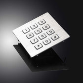 D-8208J-backlight IP65 12 tuşlu aydınlatmalı paslanmaz çelik metal nümerik tuş takımı