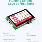 4.3 İnç A133P İşlemcili Open Frame Android Panel PC – Gömülü Kontrol Platformu