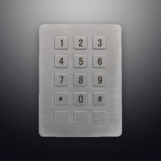 D-8225A IP65 15 tuşlu paslanmaz çelik metal nümerik tuş takımı