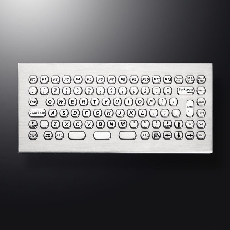 D-8609-1 DESK IP65 84 tuşlu paslanmaz çelik endüstriyel metal klavye