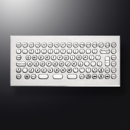 D-8609-1 DESK IP65 84 tuşlu paslanmaz çelik endüstriyel metal klavye