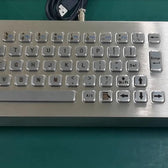 D-8603 Desk IP65 67 tuşlu paslanmaz çelik trackball'lu metal klavye