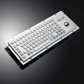 D-8606G IP65 3 tuşlu paslanmaz çelik trackball'lu metal klavye