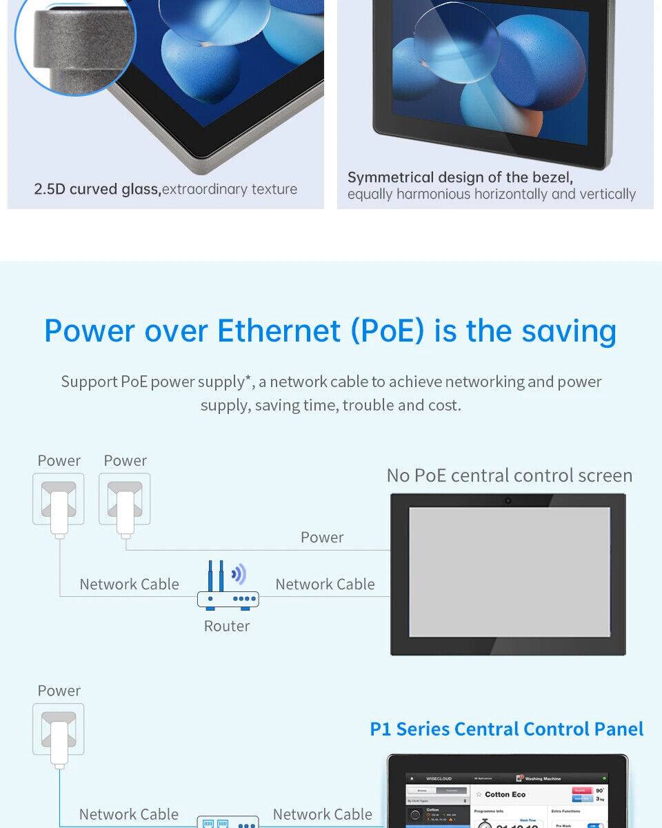 7 İnç RK3288 Android Endüstriyel HMI Panel PC – IPS Panel, 2x Dahili Hoparlör, ABS Gövde