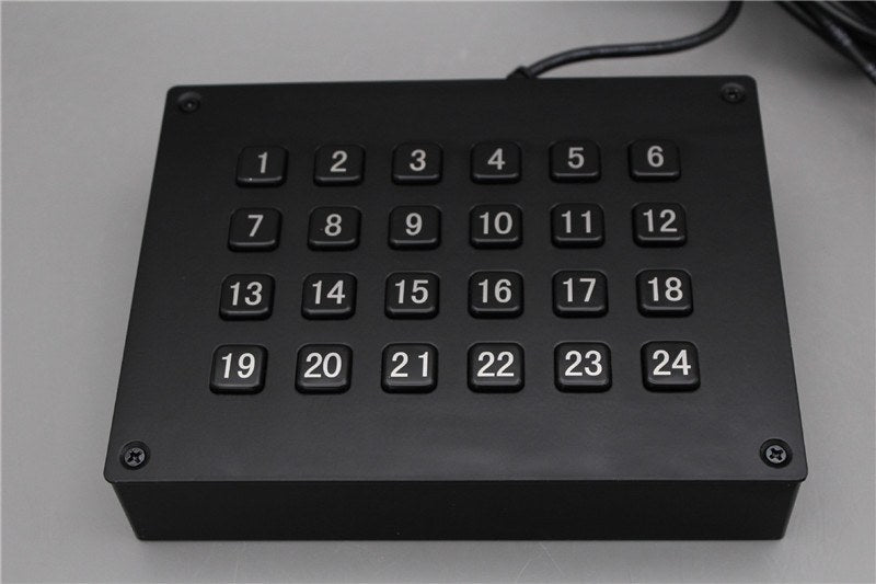 D-8236 IP65 24 tuşlu metal nümerik tuş takımı