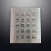 D-87130 IP54 20 tuşlu paslanmaz çelik metal nümerik tuş takımı