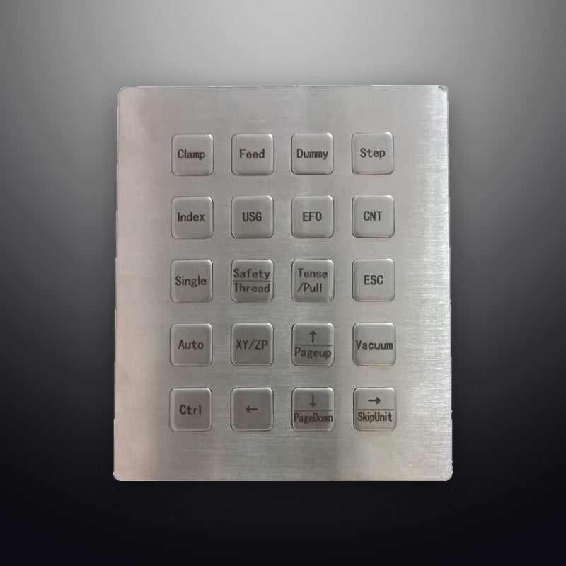 D-87130 IP54 20 tuşlu paslanmaz çelik metal nümerik tuş takımı