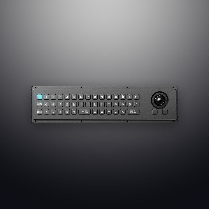 D-87140 IP65 2 tuşlu trackball'lu metal klavye